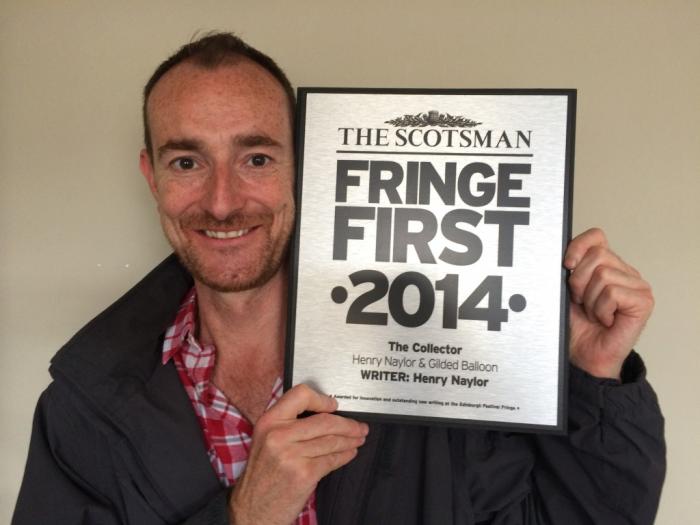 Henry Naylor receives Fringe First Award for 'The Collector' United